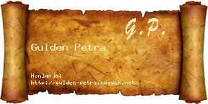 Gulden Petra névjegykártya